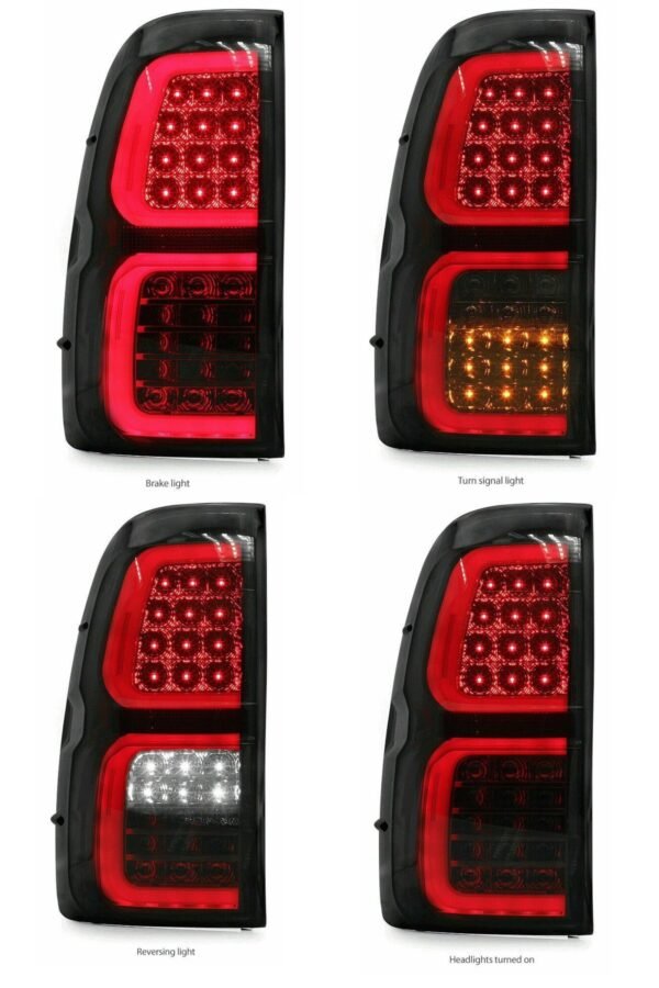Stop LED Smoked Tail Lights for Toyota Hilux Vigo 2012-2015 - Image 4