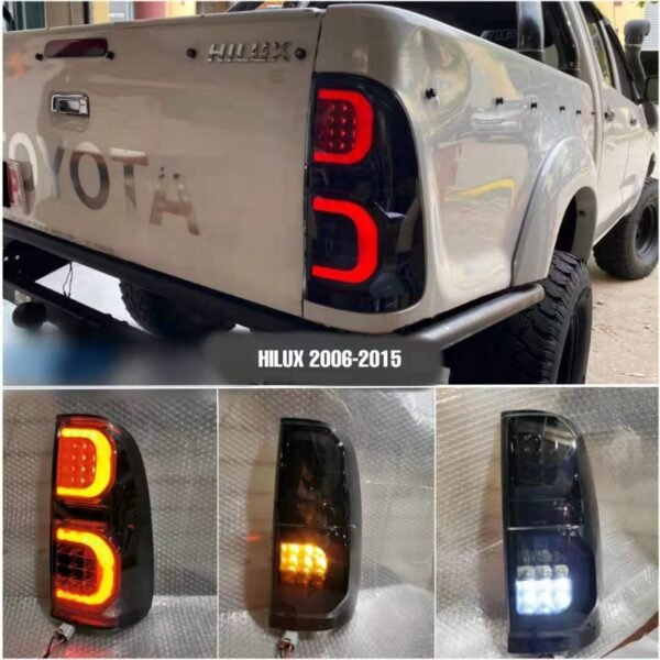 Stop LED Smoked Tail Lights for Toyota Hilux Vigo 2012-2015 - Image 3
